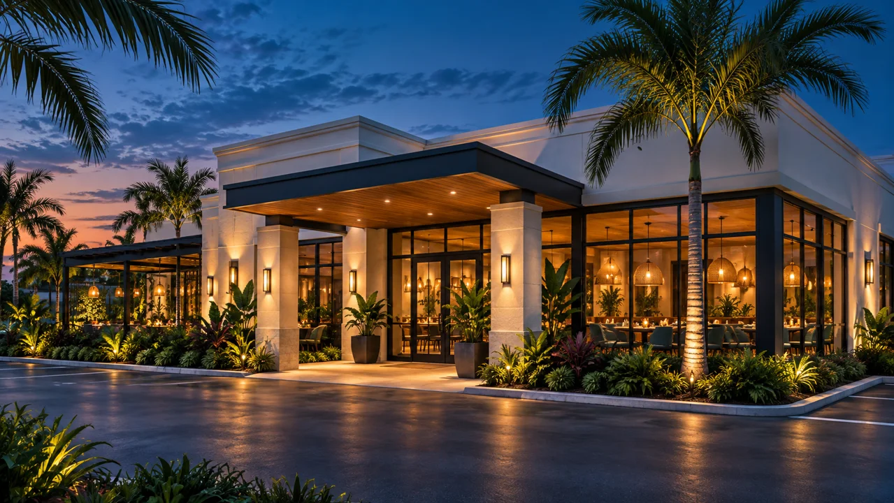 Concept illustration of a South Florida restaurant